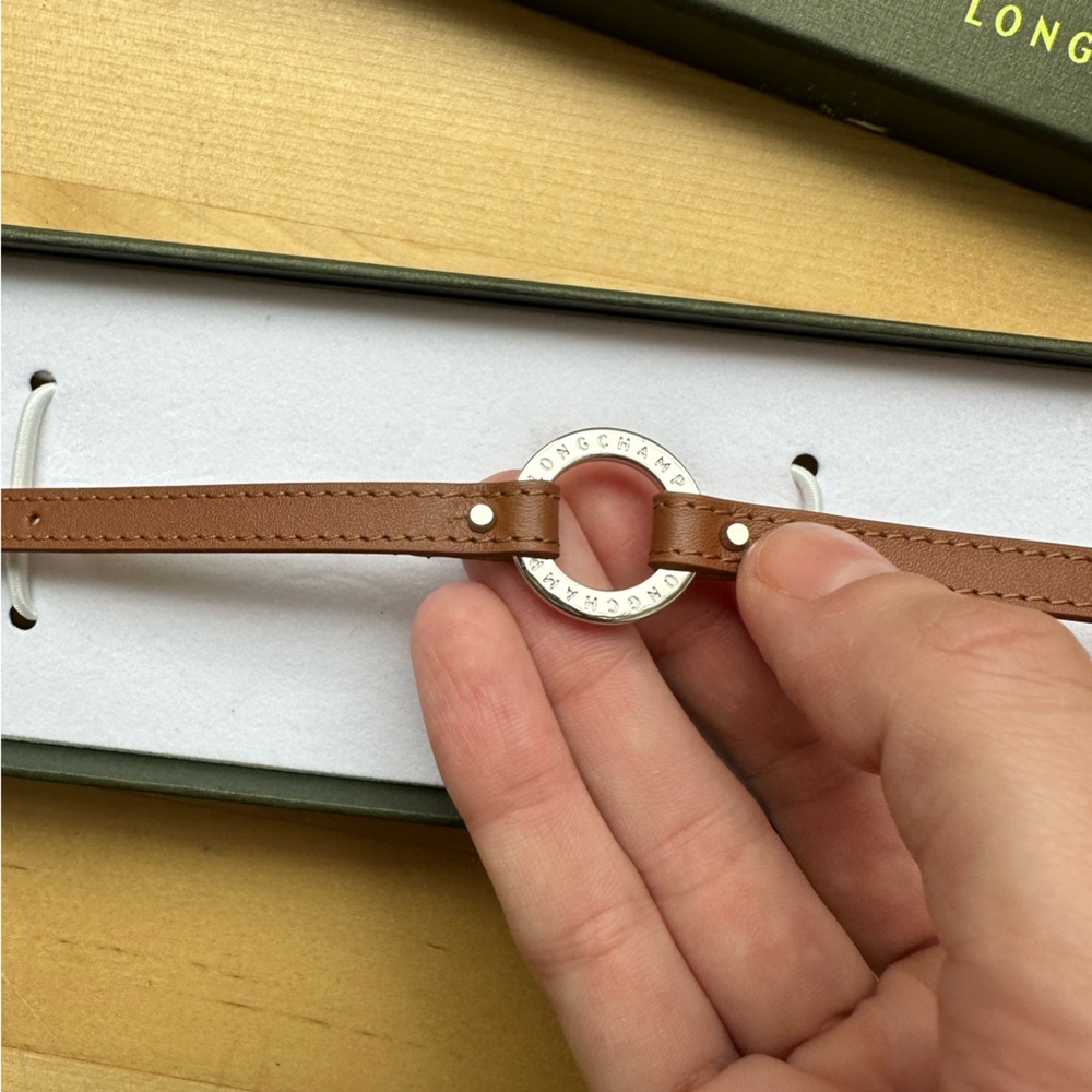 Longchamp Brown Leather Bracelet